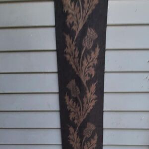 Kiltane Scotland 100% Lambs Wool Brown Thistle Scarf NWOT!  Edinburgh Extra Fine